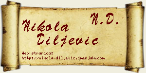 Nikola Diljević vizit kartica